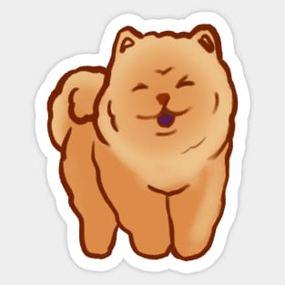 Cream Chow Chow Sticker